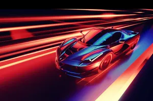 Mesmerizing Neon Glow On Futuristic Car Wallpaper