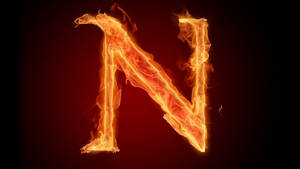 Mesmerizing Neon Letter 'n' From Alphabet Series Wallpaper