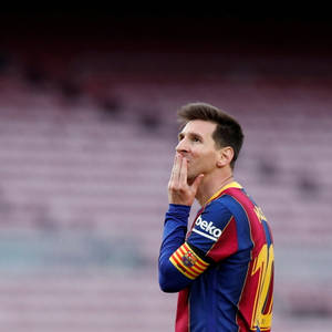Messi 2021 Dismayed Expression Wallpaper