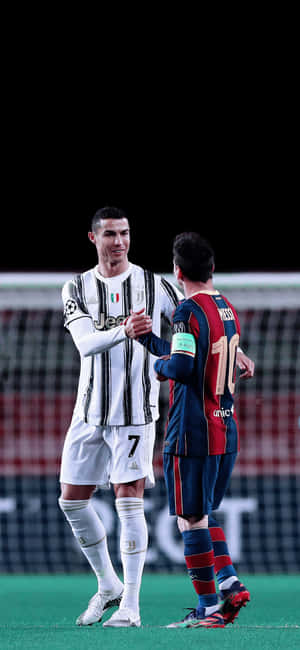 Messiand Ronaldo Encounter4 K Wallpaper