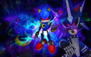 Metal Sonic Abstract Art Wallpaper