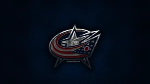 Metallic Columbus Blue Jackets Logo Wallpaper