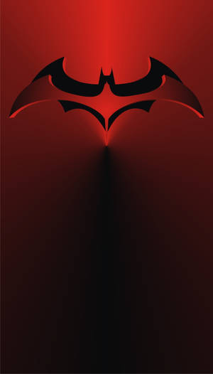 Metallic Red Batman Logo Iphone Wallpaper