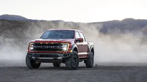 Metallic Red Ford F 150 Raptor Wallpaper