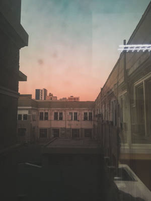 Metro Manila Window Sunset Wallpaper