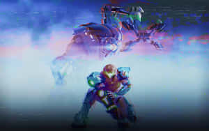 Metroid Dread Samus Aran Blur Wallpaper