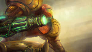 Metroid Dread Samus Aran Blurry Aesthetic Wallpaper