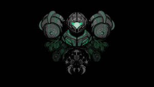 Metroid Green Gray Armor Wallpaper