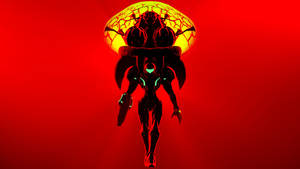 Metroid Red Black Yellow Wallpaper