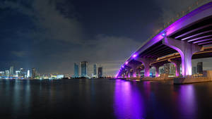 Miami City Lights Wallpaper