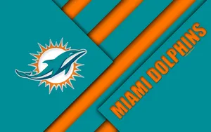 Miami Dolphins Geometric Digital Illustration Wallpaper
