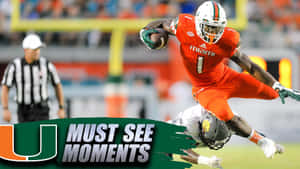 Miami Hurricanes In Action Wallpaper