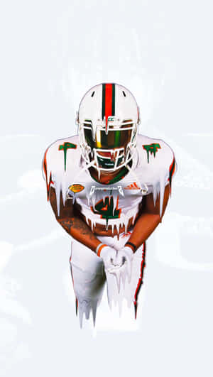 Miami Hurricanes Player In White Wallpaper