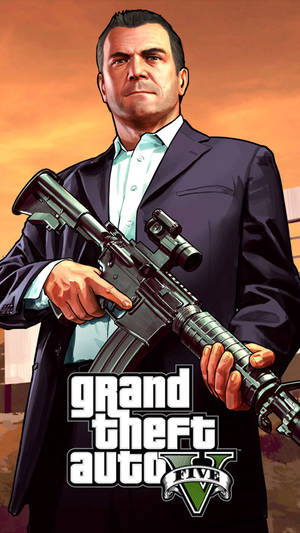 Michael De Santa Gta 5 Phone Wallpaper