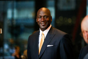 Michael Jordan In Suit Wallpaper