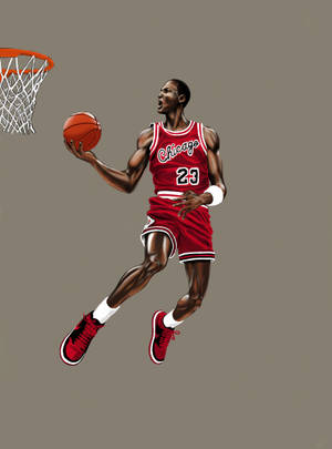 Michael Jordan Slams The Dunk Wallpaper