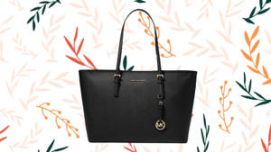 Michael Kors Elegant Black Tote Bag Wallpaper