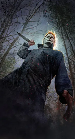 Michael Myers Phone Poster Design Wallpaper