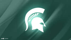 Michigan State Spartans Logo On A Green Background Wallpaper