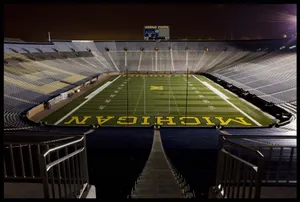 Michigan Wolverines Roaring To Victory Wallpaper