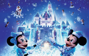 Mickey And Minnie Disney Castle Wallpaper