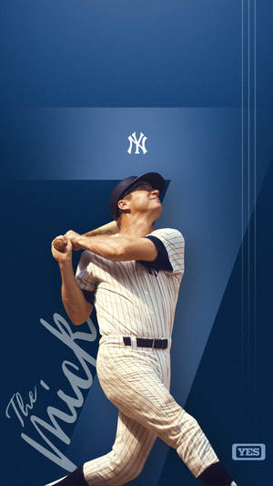 Mickey Mantle Yankees Superstar Wallpaper