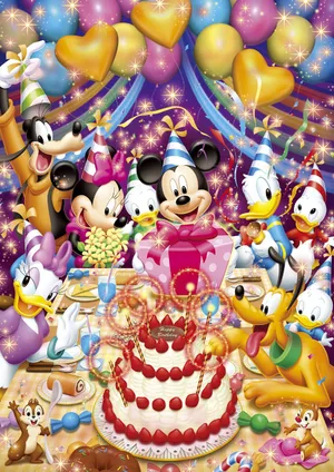 Mickey Mouse Glamorous Birthday Wallpaper