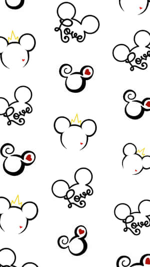 Mickey Mouse Phone In Stylish Black Finish Wallpaper