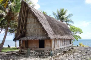 Micronesia Hut Next To Coconut Wallpaper