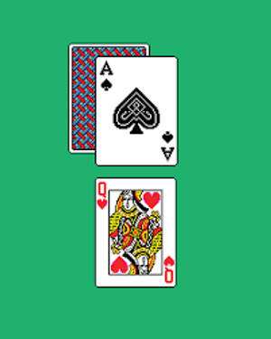 Microsoft Solitaire Queen Of Hearts Over Spade Wallpaper