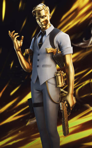 Midas Fortnite Golden Character Wallpaper