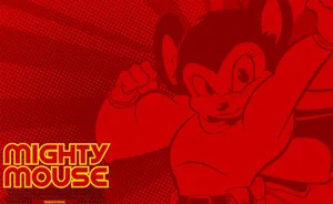 Mighty Mouse Red Poster Wallpaper