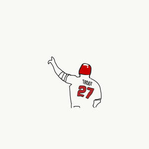 Mike Trout Minimalist Illustration Wallpaper