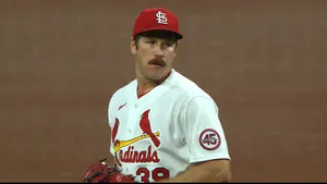Miles Mikolas In Action, Delivering A Powerful Pitch Wallpaper
