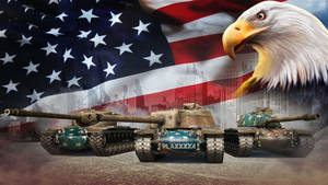 Military Car American Flag Wallpaper