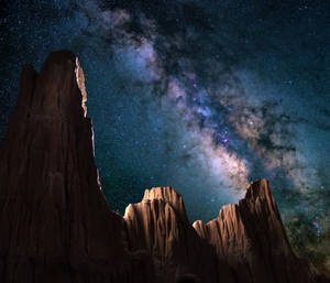 Milky Way 4k Sky Cathedral Gorge State Park Wallpaper