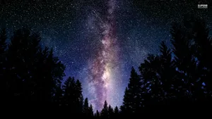 Milky Way In The Night Sky Wallpaper