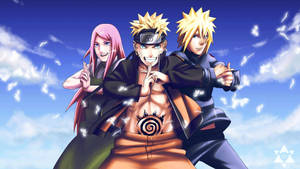 Minato Family Hand Seal Wallpaper