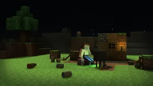 Minecraft 8 Bit Wallpaper