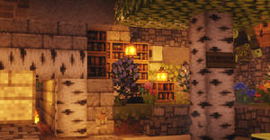 Minecraft Aesthetic Vintage Bar Wallpaper