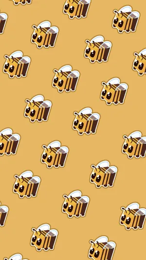Minecraft Bee Pattern Wallpaper