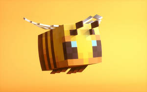 Minecraft Bee Yellow Gradient Wallpaper