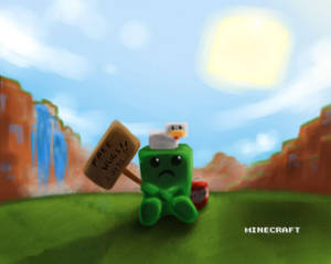 Minecraft Creeper Fan Art Wallpaper