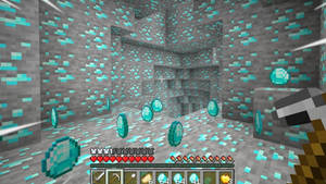 Minecraft Diamond Ores And Crystals Wallpaper