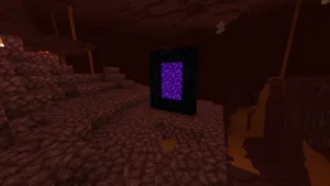 Minecraft_ Nether_ Portal_ Amidst_ Rugged_ Terrain.jpg Wallpaper