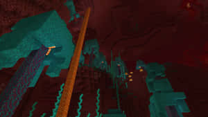 Minecraft_ Nether_ Warped_ Forest_ Biome Wallpaper