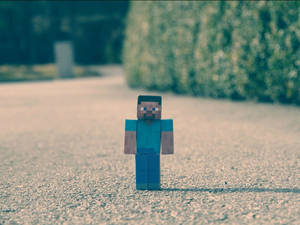 Minecraft Steve Paper Art Wallpaper