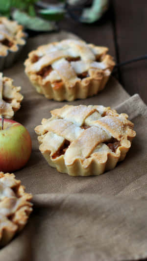 Mini Apple Pies Dessert Iphone Wallpaper