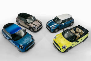 Mini Car Models On White Wallpaper