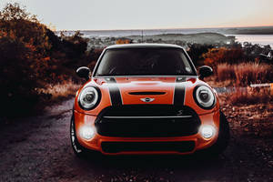 Mini Cooper Burnt Orange Wallpaper